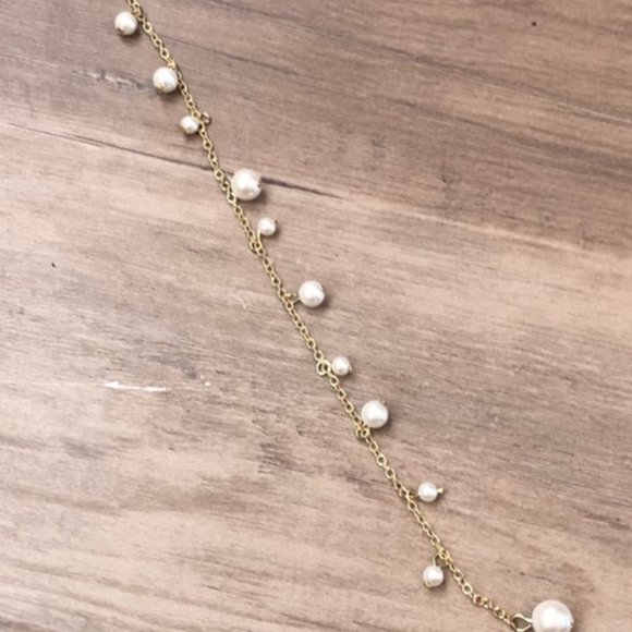 Rebecca Minkoff Floating Simulated Pearl Lariat Necklace, - Picture 3 of 6